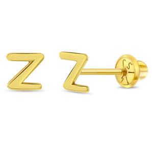 Initial Letter Z Girl Earrings